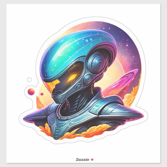 Space Alien Sticker (Sheet)