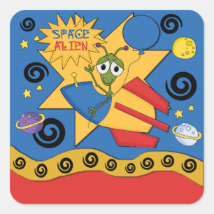 Space Alien Stickers