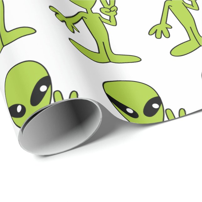 Space Alien Wrapping Paper (Roll Corner)