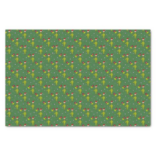 Space Aliens in Santa Hats Sci_Fi Christmas Tissue Paper