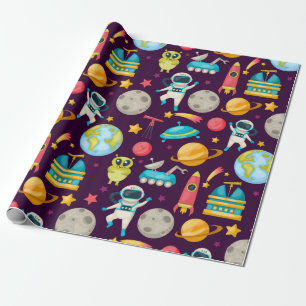 Space/Aliens Wrapping Paper