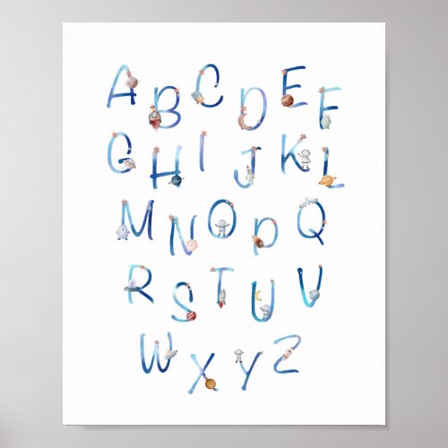 Space Alphabet  Poster