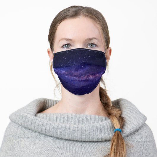 Space and Galaxy Adult Cloth Face Mask (Worn)