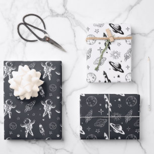 Space and Planet Galaxy  Wrapping Paper Sheets