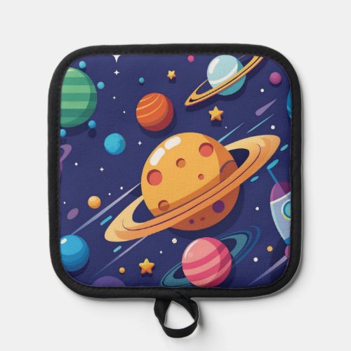 Space and planet theme pot holder