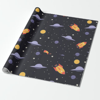 Space and Rockets Wrapping Paper