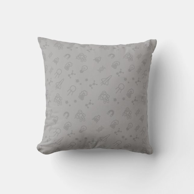 Space And Science Doodles Throw Pillow (Front)