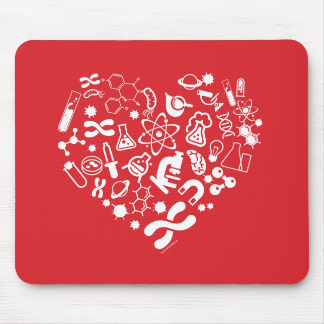 Space And Science Heart Mouse Pad (Front)