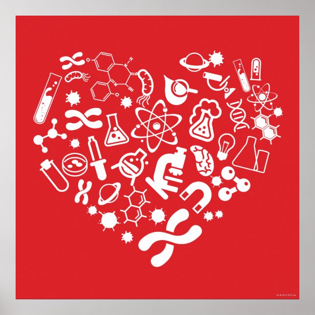 Space And Science Heart Poster (Front)