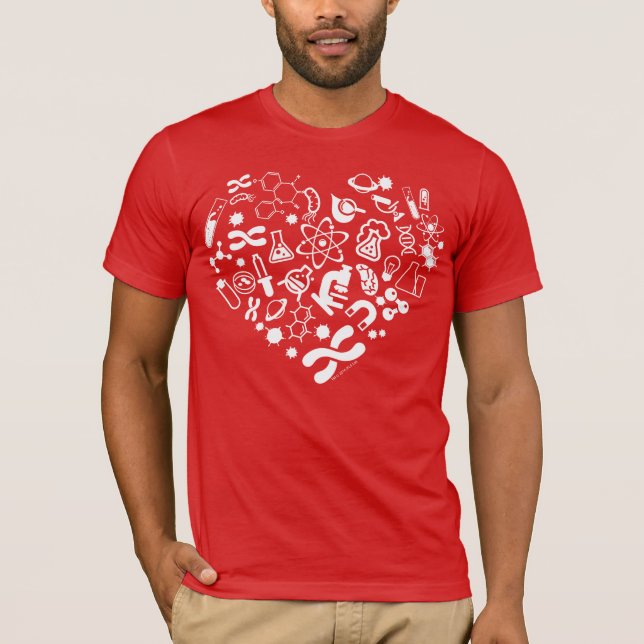 Space And Science Heart T-Shirt (Front)