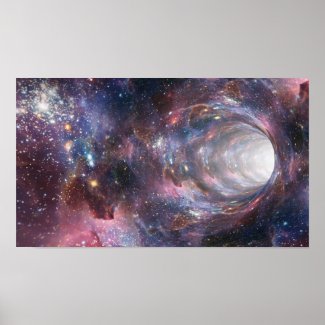 Space and Time Travel Wormhole Vortex Portal Poster