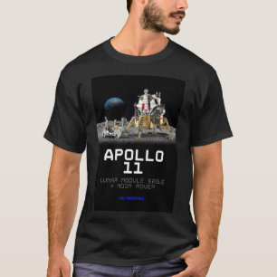 Space apollo 11 lunar earthrise men's black T-Shirt