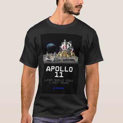 Space apollo 11 lunar earthrise men&#39;s black T-Shirt