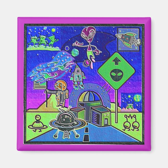 SPACE ART  Magnet (Front)