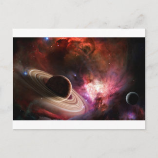 Space art Nebula planet Postcard