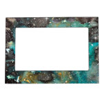 Space Art Watercolor Galaxy Magnetic Photo Frame at Zazzle