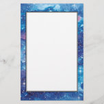 Space Art Watercolor Galaxy Stationery at Zazzle