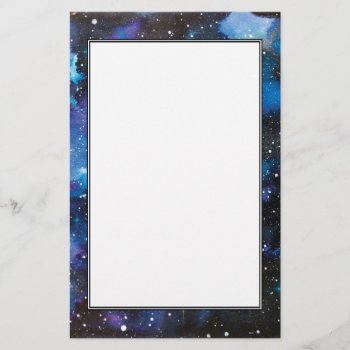 Space Art Watercolor Galaxy Stationery by LuaAzul at Zazzle