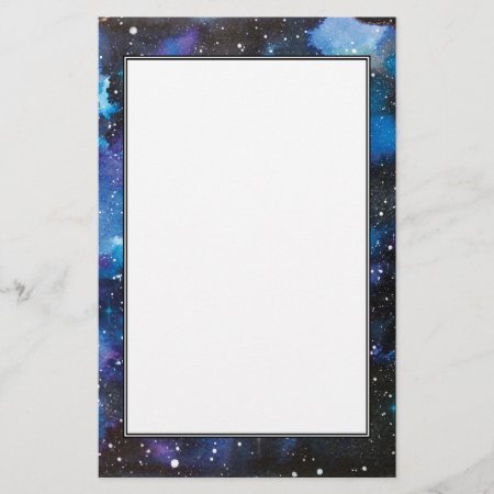 Space Art Watercolor Galaxy Stationery
