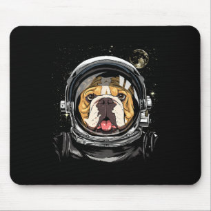 Space Astronaut American Bulldog Galaxy Astronomy Mouse Pad
