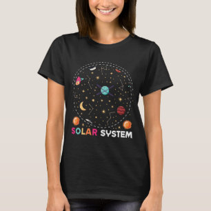 Space astronaut and rocket solar system T-Shirt