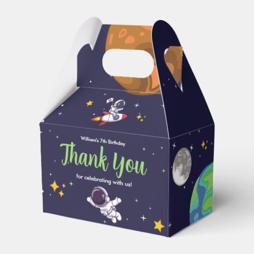 Space Astronaut Any Age Birthday Party Favor Box
