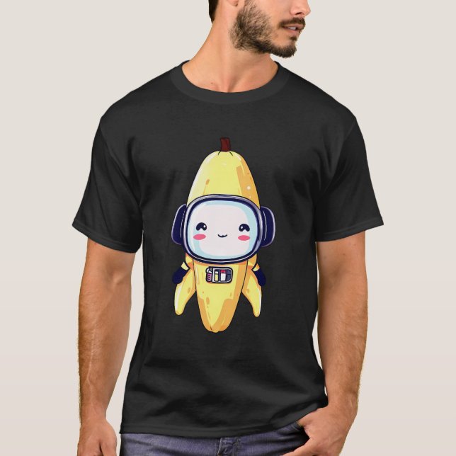 Space Astronaut Banana Robot T-Shirt (Front)