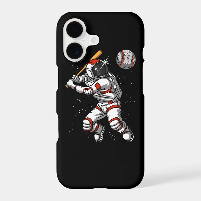 Space Astronaut Baseball Player Cosmic Planet Iphone Case (Back)
