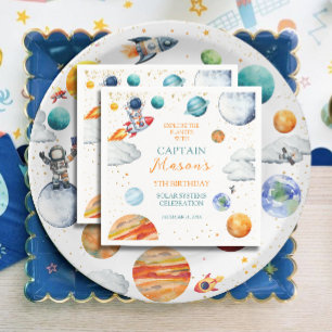 Space Astronaut Birthday Napkins