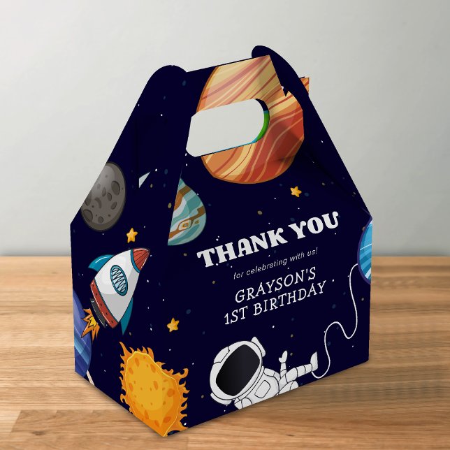 Space Astronaut Birthday Party Favor Boxes (Creator Uploaded)