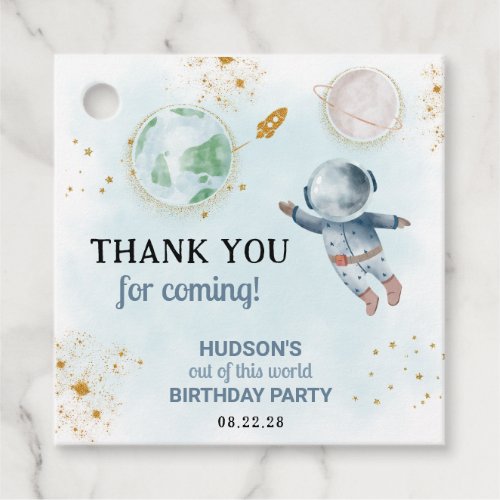 Space Astronaut Birthday Party Favor Tags