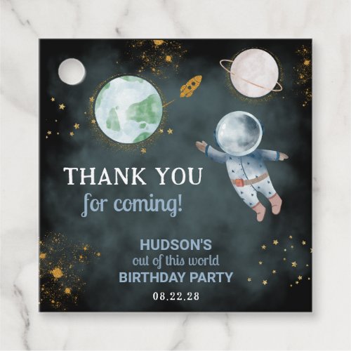 Space Astronaut Birthday Party Favor Tags