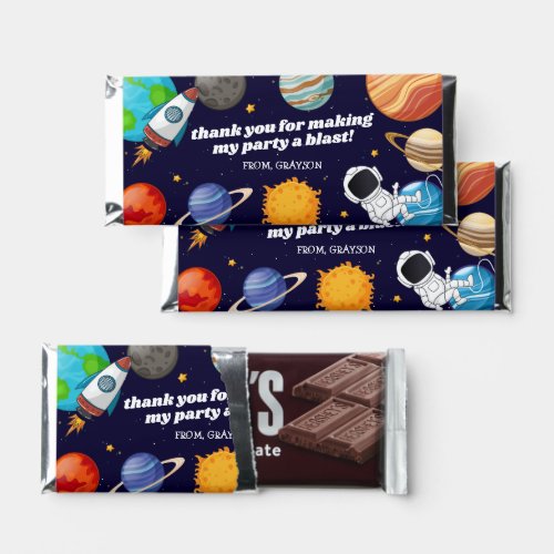 Space Astronaut Birthday Party Hershey Bar Favor