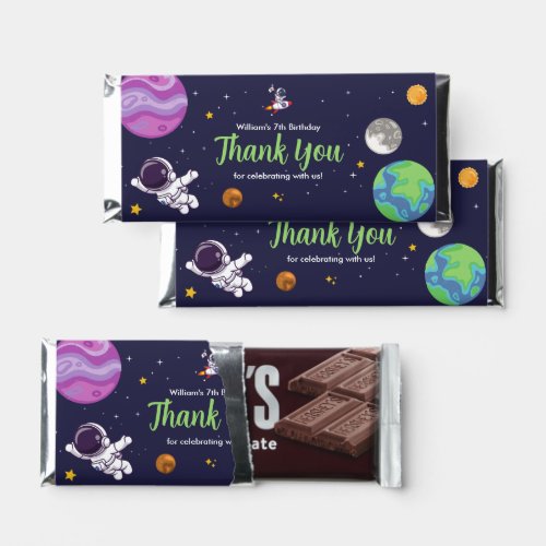 Space Astronaut Birthday Party Hershey Bar Favors