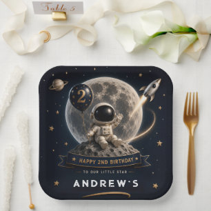 Space Astronaut Birthday Party Paper Plates