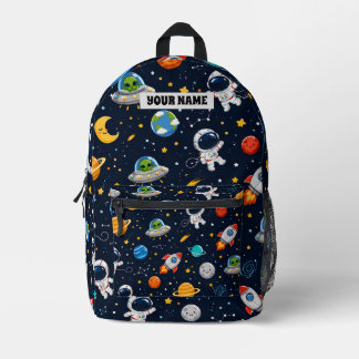 Space & Astronaut Boy Printed Backpack School