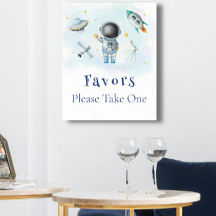 Space Astronaut Boy rockets stars Favors Poster