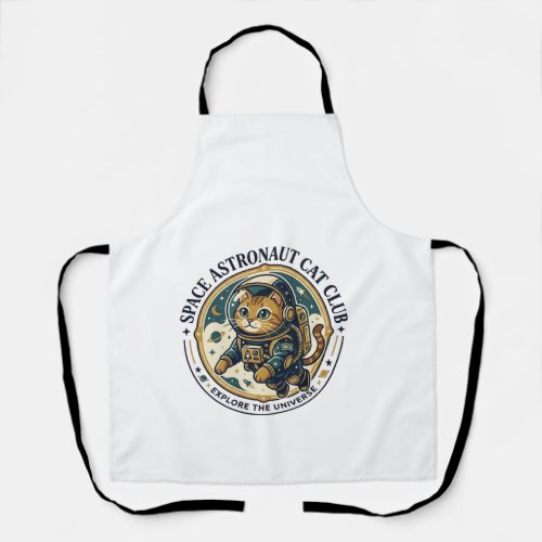 Space Astronaut Cat Cat Dad Gift Idea - Space Astr Apron