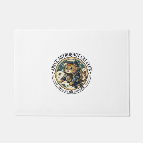 Space Astronaut Cat Cat Dad Gift Idea - Space Astr Doormat