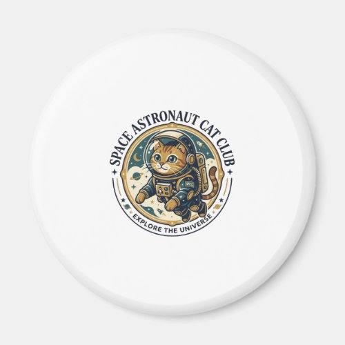 Space Astronaut Cat Cat Dad Gift Idea - Space Astr Magnet