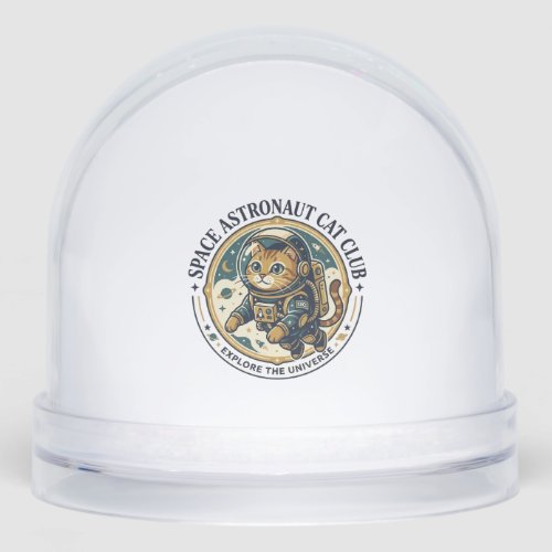 Space Astronaut Cat Cat Dad Gift Idea - Space Astr Snow Globe