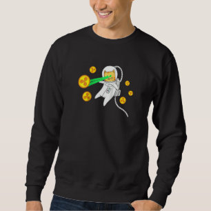 Space Astronaut Cat Ripple Xrp Laser Eyes Cryptocu Sweatshirt