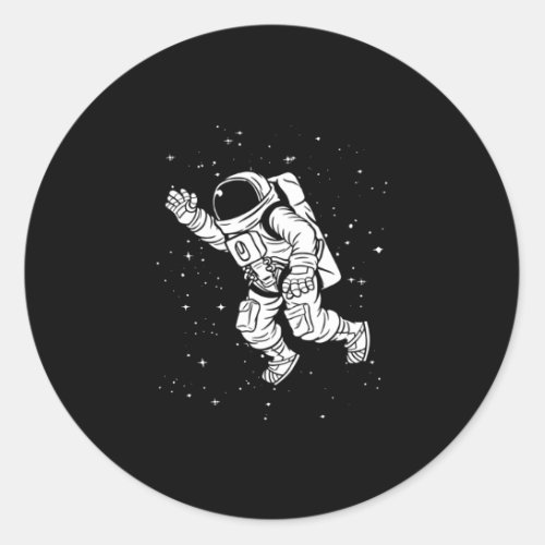 SPACE ASTRONAUT CLASSIC ROUND STICKER