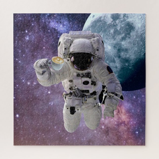 Space, Astronaut, Coffee Lover Puzzle (Vertical)