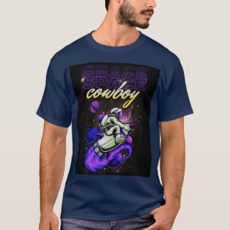 Space Astronaut Cowboy Shuttle Pilot Outer Space D T-Shirt
