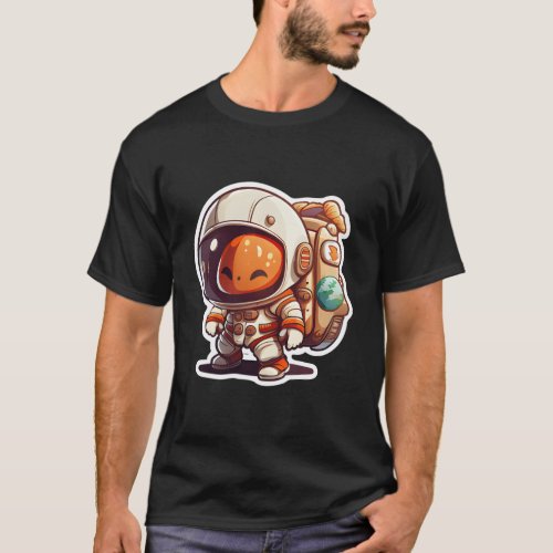 Space Astronaut Exploring Planets Space Science T_Shirt