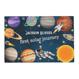 Space Astronaut First Birthday Party Placemat