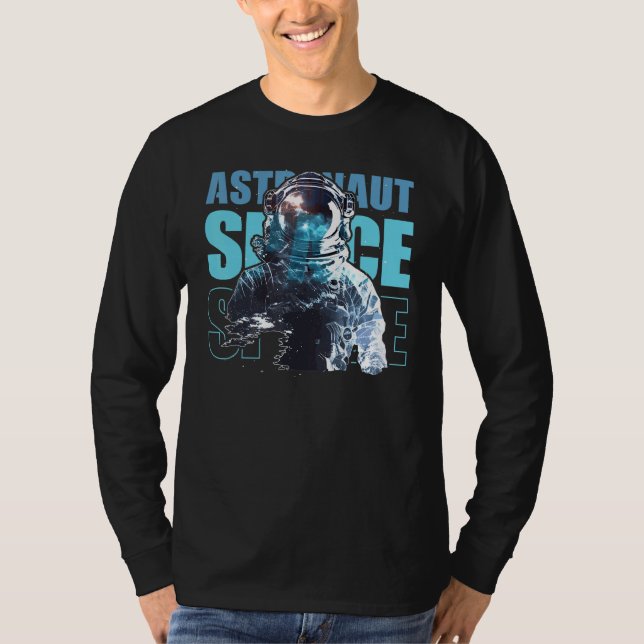 Space Astronaut Galaxy Astronomy Spaceman T-Shirt (Front)