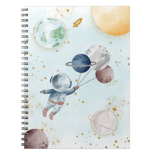 Space Astronaut Galaxy Notebook