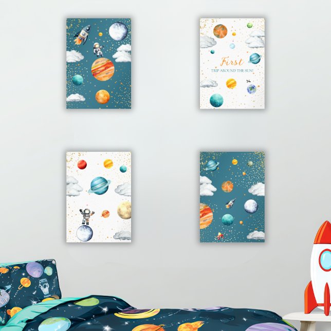 Space Astronaut Galaxy Nursery Wall Art Sets (Creator Uploaded)